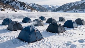 winter camping tents with stoves