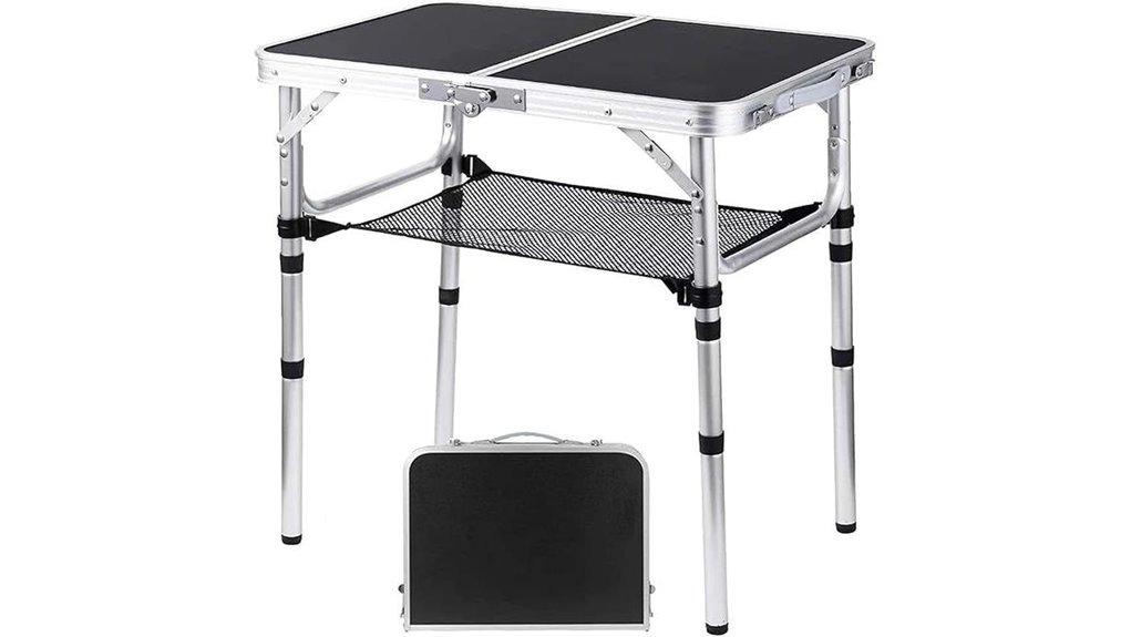 adjustable height camping table