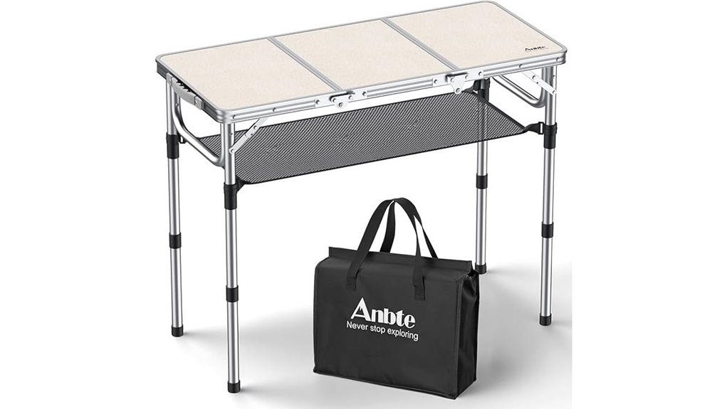 aluminum portable camping table