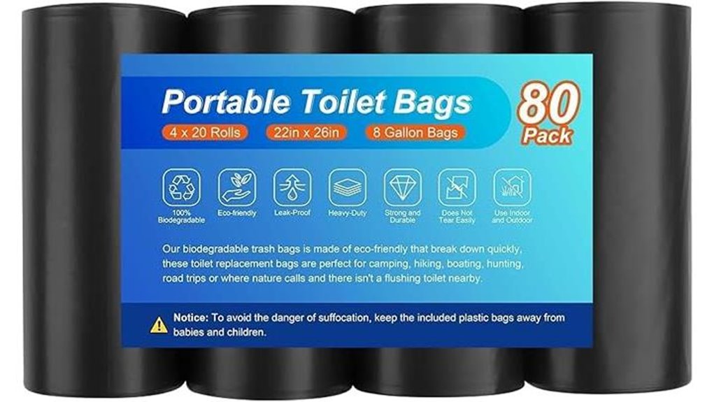 biodegradable camping toilet bags