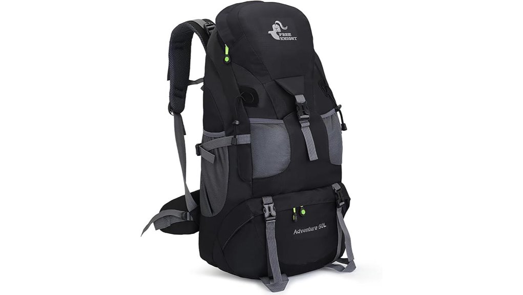 black 50l hiking backpack