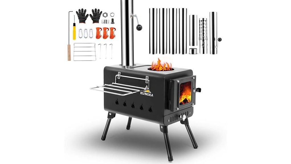black wood burning stove