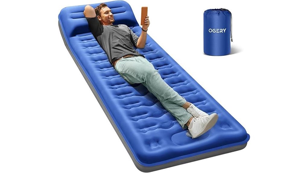 built in foot pump sleeping