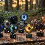 camping fans with lights