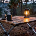 camping tables with holders