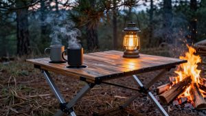 camping tables with holders