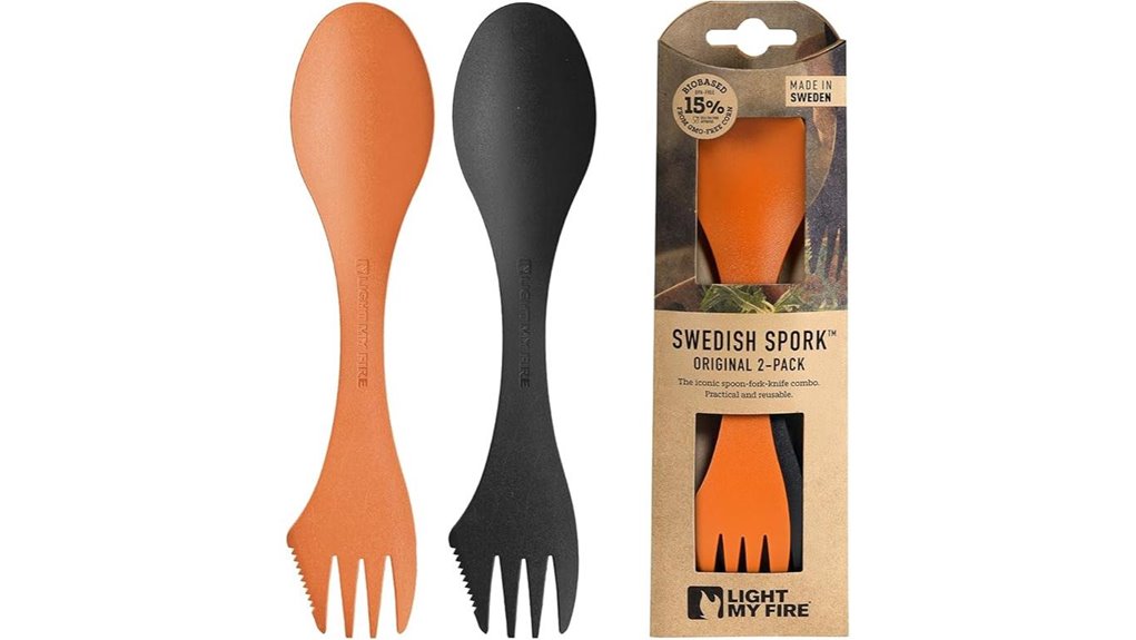 camping utensil set included