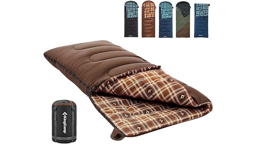 cold weather flannel sleeping bag