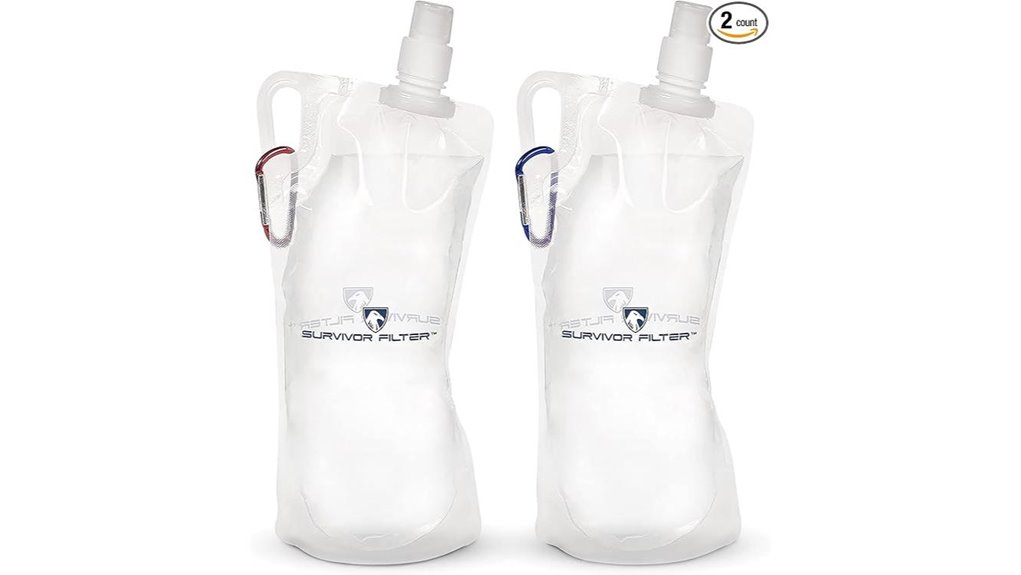 collapsible water bottle set