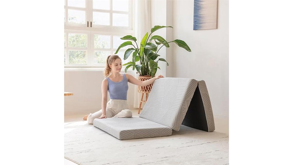 comfortable grey foam topper