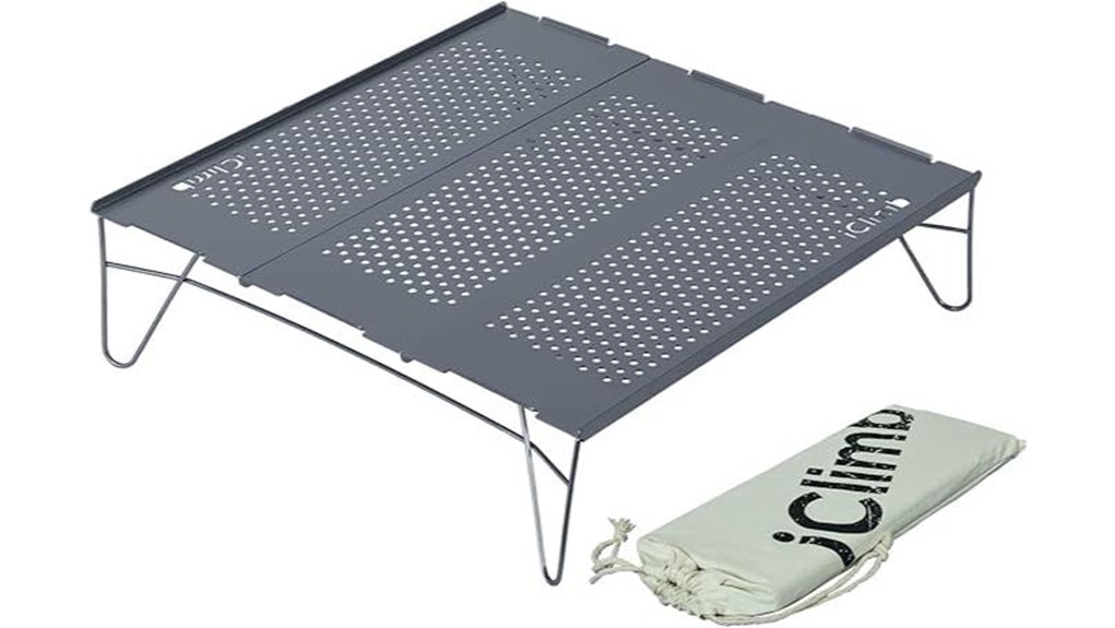 compact folding camping table