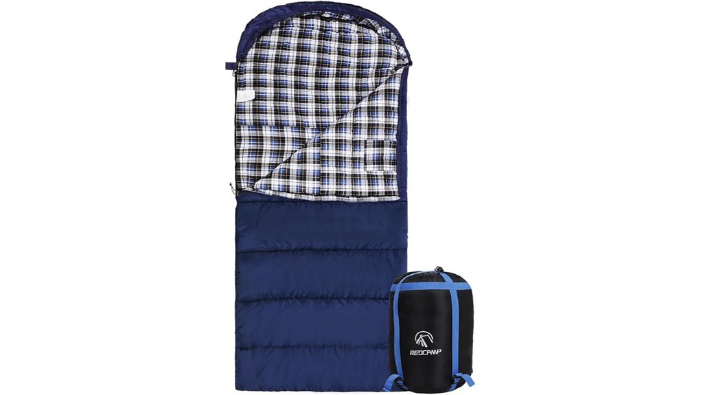 cozy adult flannel sleeping bag