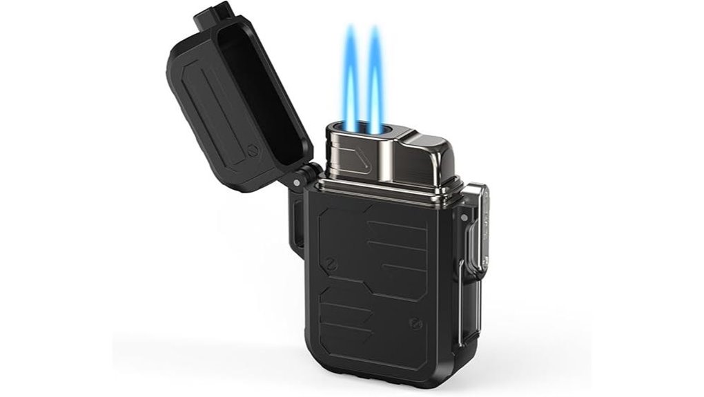 dual flame waterproof lighter