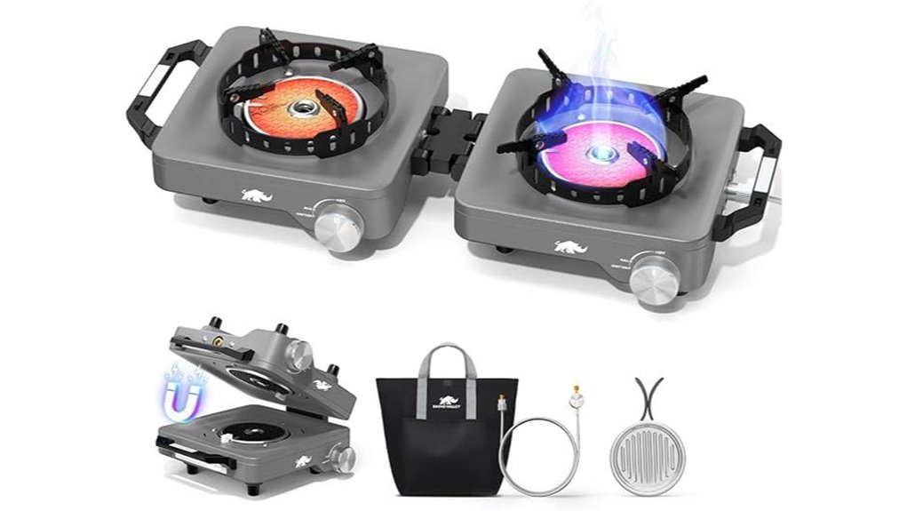 dual propane camping stove