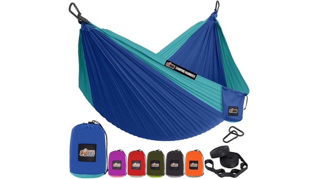 durable blue camping hammock