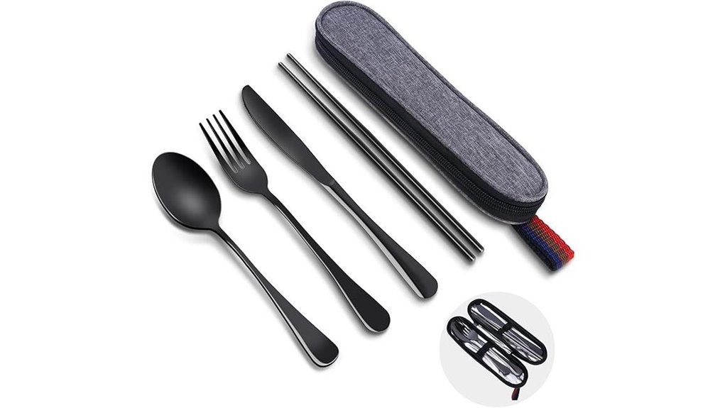 durable travel utensil set