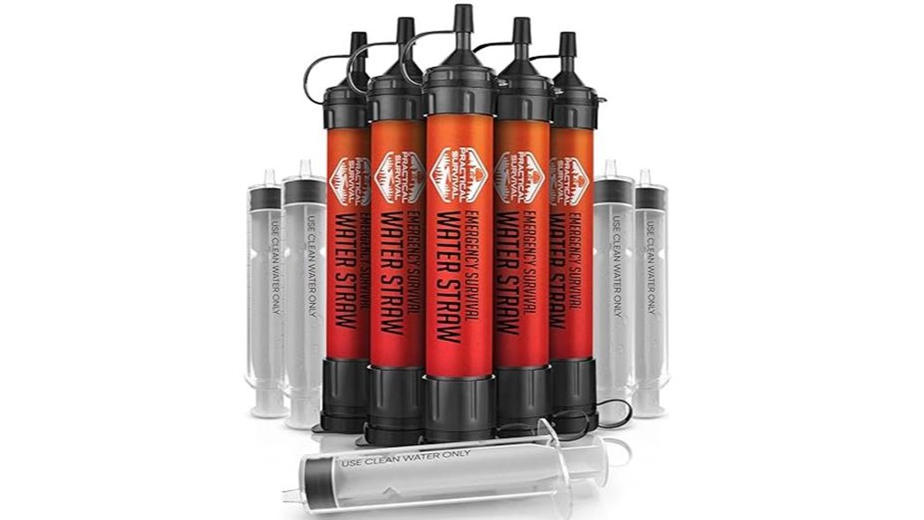 emergency water straws outdoor