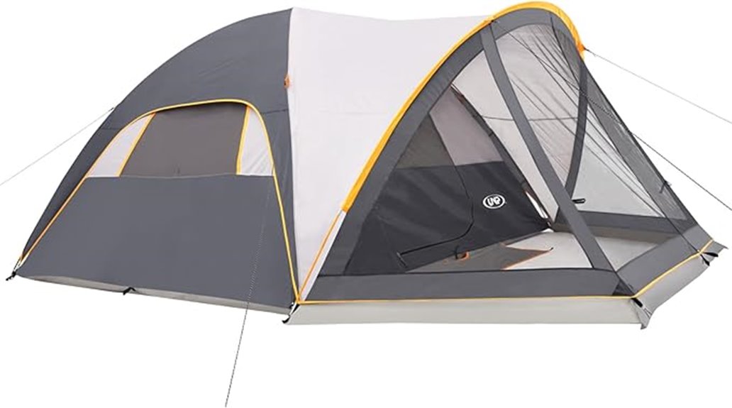 family camping tent with screen