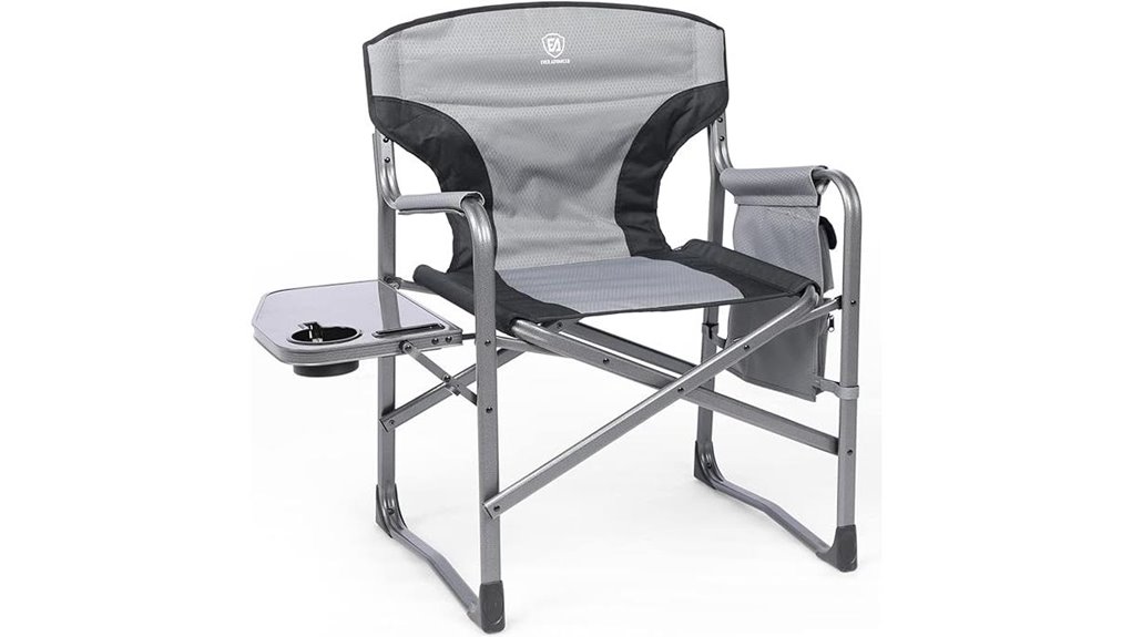 folding chair with table