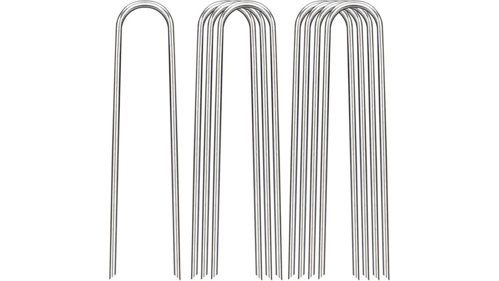 galvanized landscape garden stakes