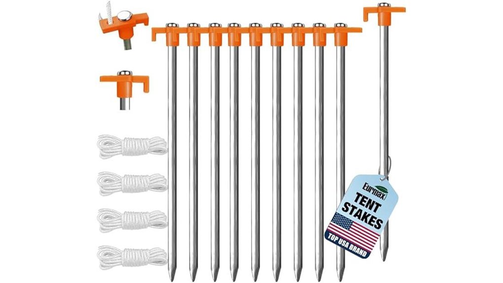 galvanized tent stakes package