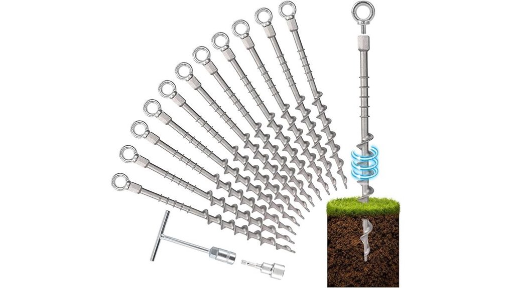 ground anchors screw spikes