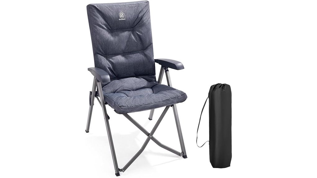 high back camping chair