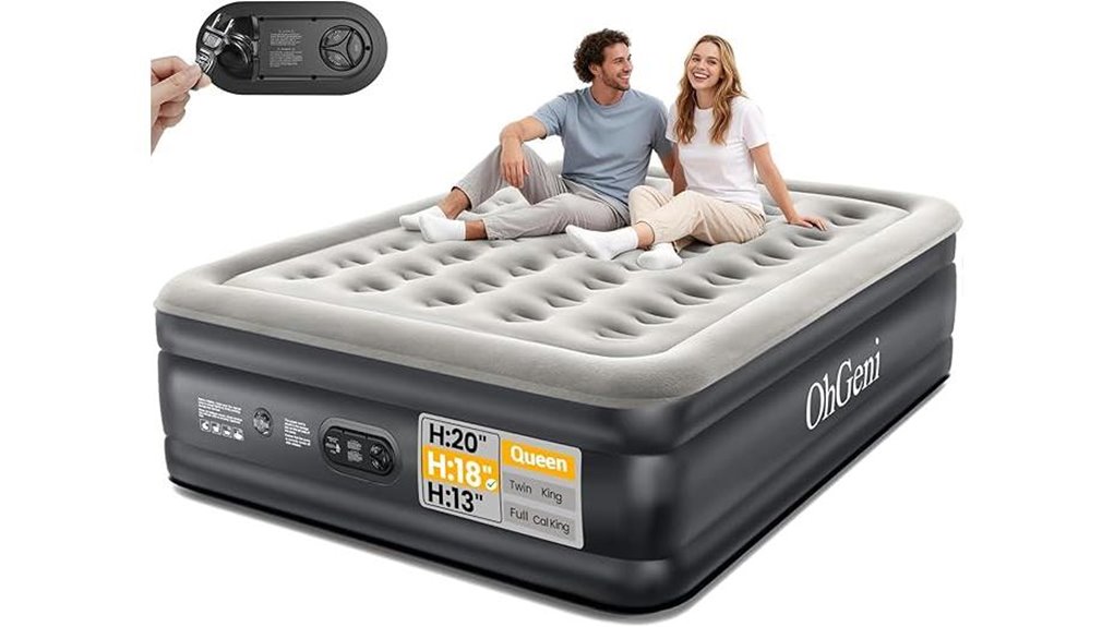 inflatable mattress with pump