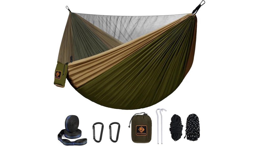 insect proof camping hammock setup