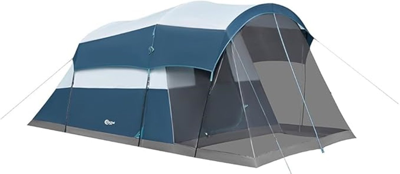 instant camping tent with porch