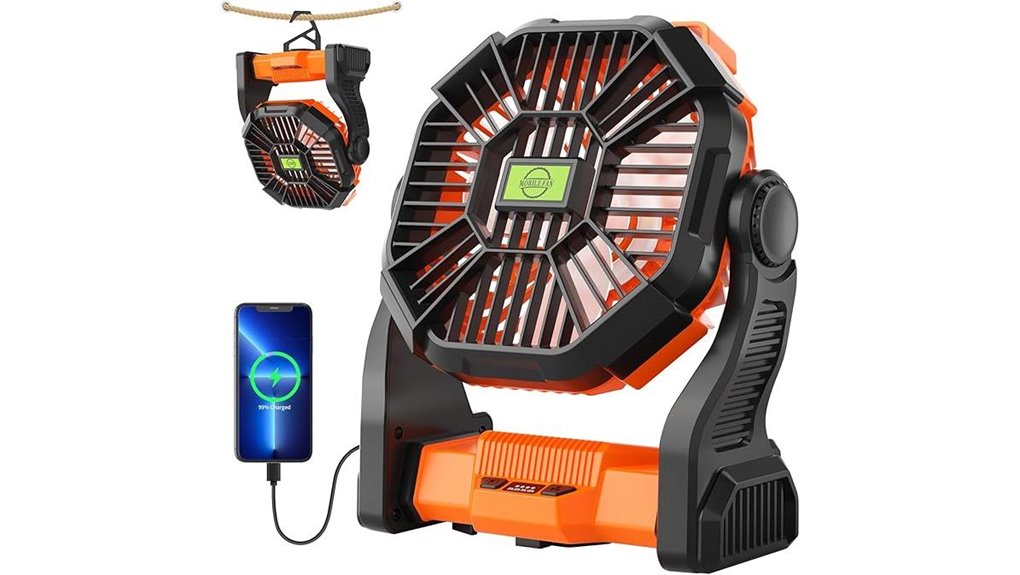 led lighted fan charger