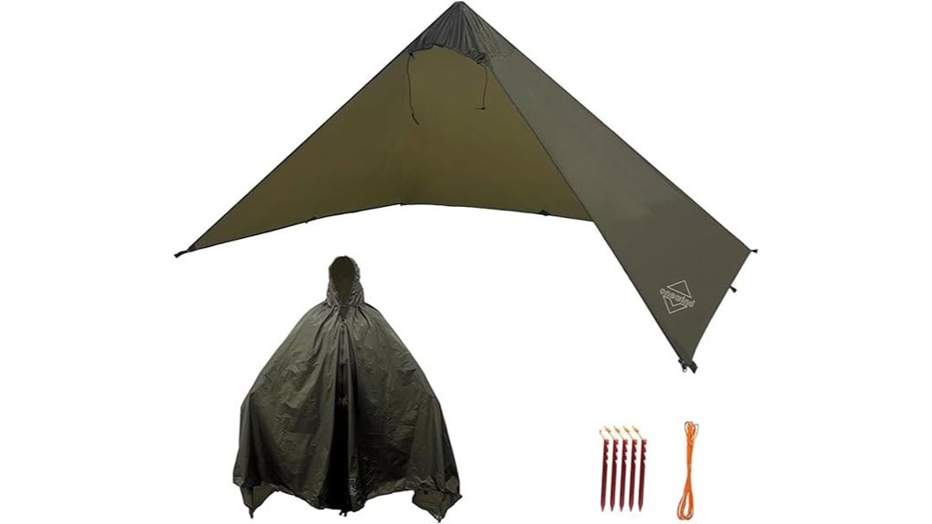 lightweight camping poncho shelter