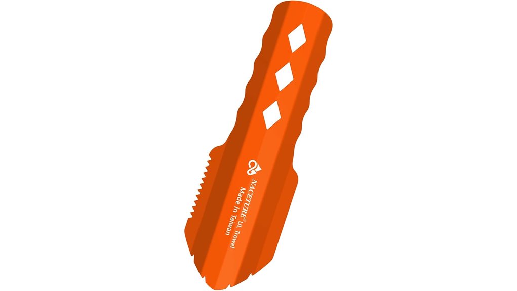 lightweight orange aluminum shovel