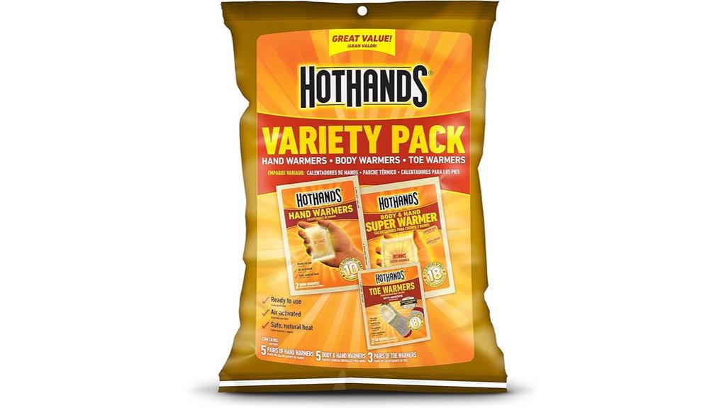 long lasting activated warmers pack