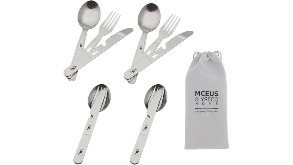 multi functional camping utensils set