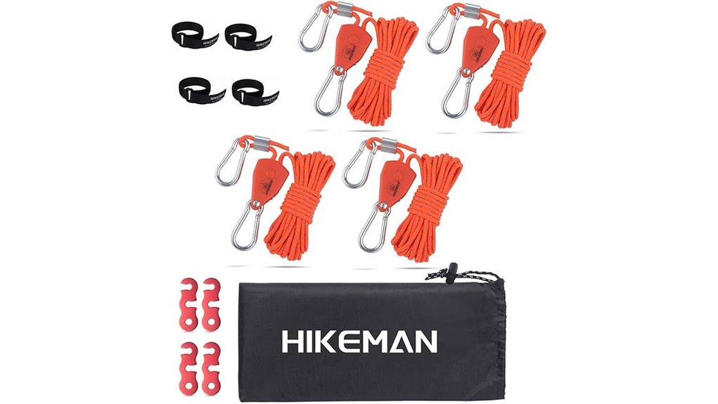 orange camping rope set