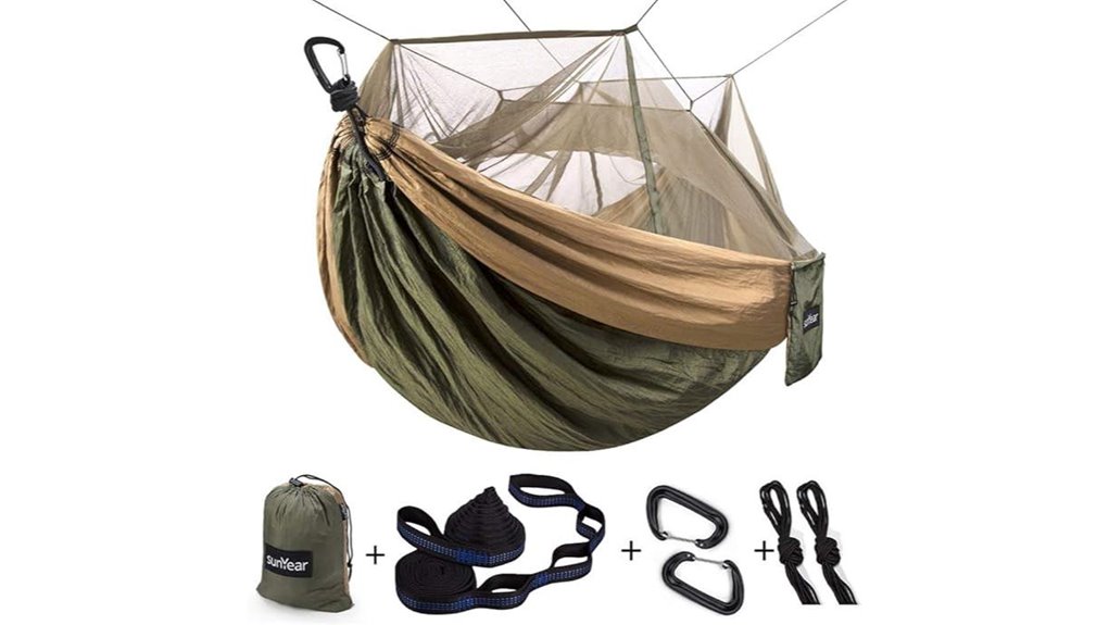 outdoor camping hammock with net