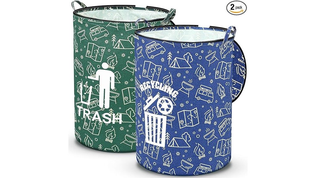 outdoor collapsible trash cans
