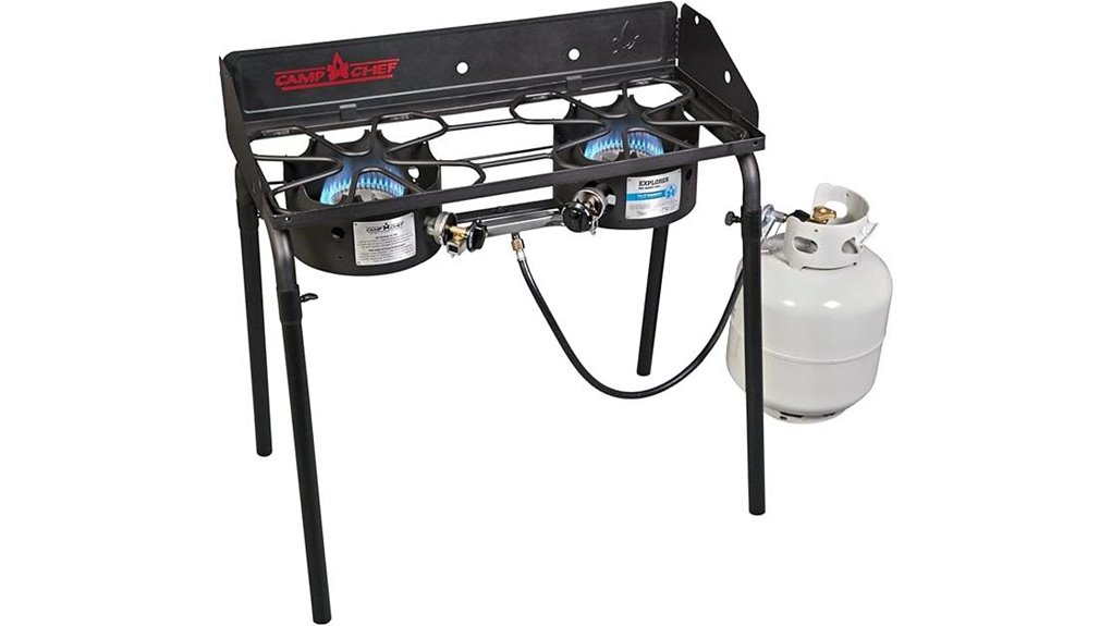 outdoor cooking stove setup