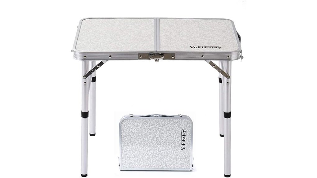 portable aluminum folding table