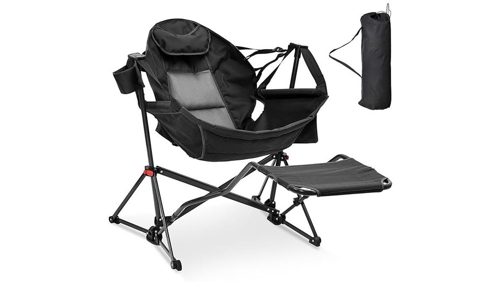 portable camping chair setup