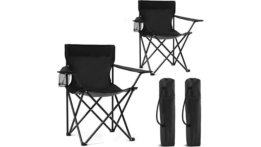 portable camping chairs set