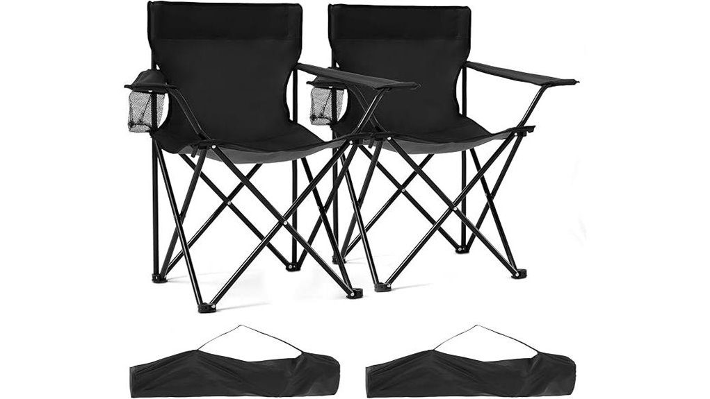 portable camping chairs set