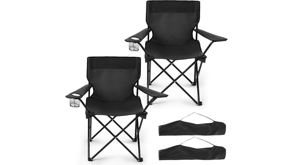 portable camping chairs set