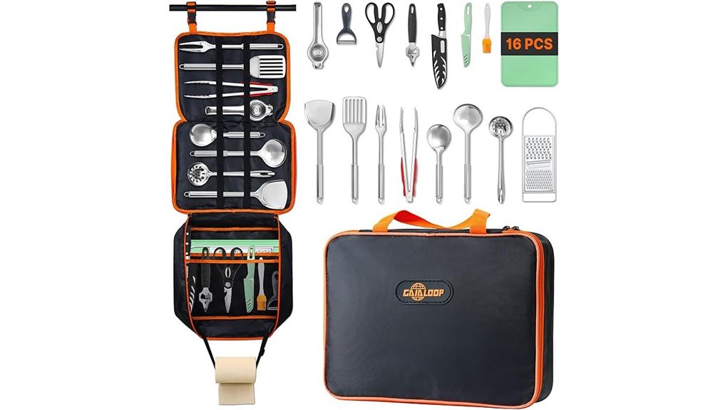 portable camping cooking set