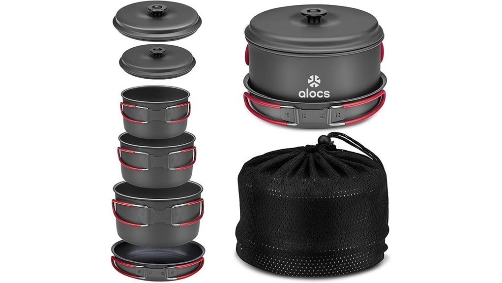 portable camping cookware set