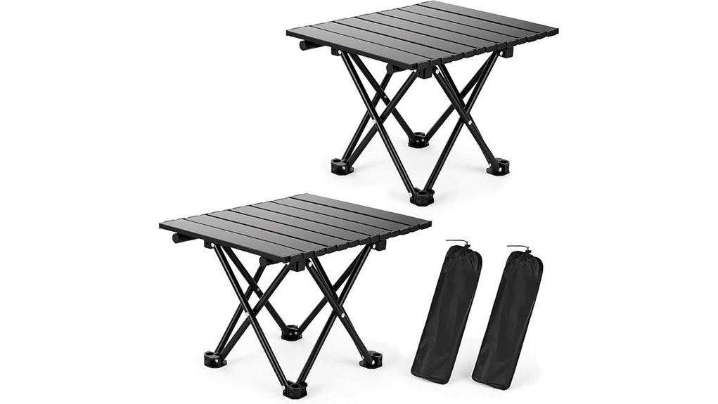 portable camping table set