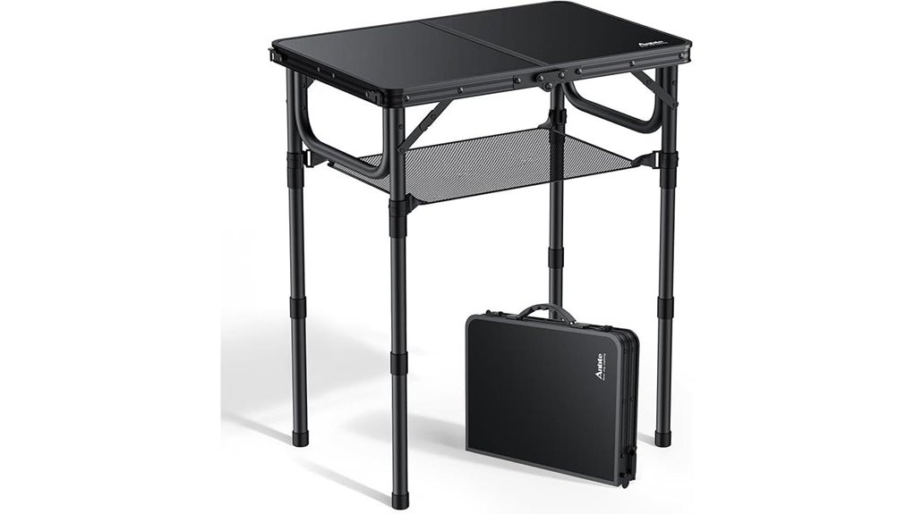 portable camping table storage