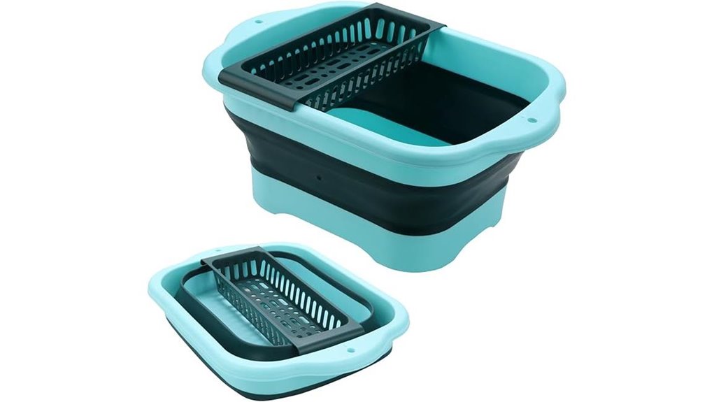 portable collapsible dish basin