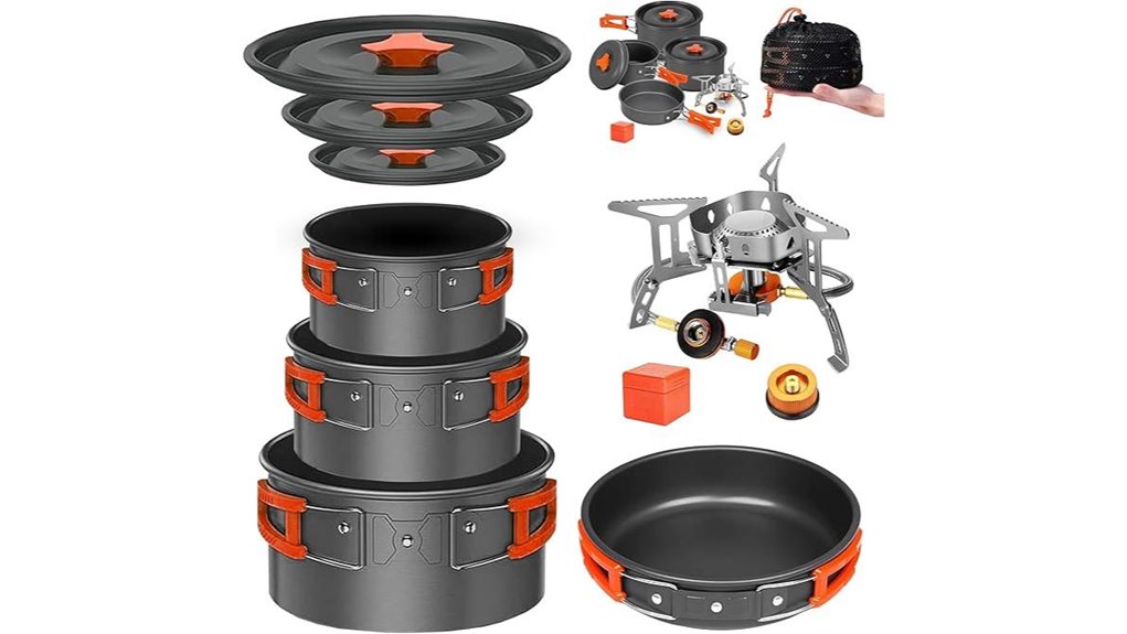 portable cooking equipment set